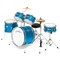 Ashthorpe 5-Piece Complete Junior Drum Set with Genuine Brass Cymbals - Advanced Beginner Kit with 16" Bass, Adjustable Throne, Cymbals, Hi-Hats, Pedals & Drumsticks